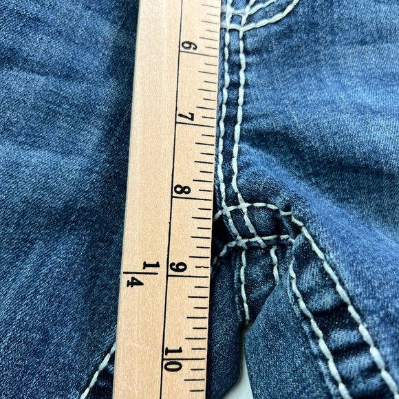 Vigoss Dublin Capri Jeans Womens 9/10 Blue Stretch Denim Heavy Stitching - Picture 9 of 10